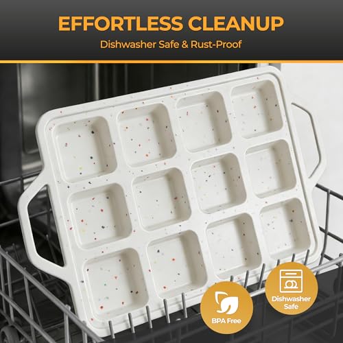 Silicone Mini Loaf Pan Set - 12-Cavity Non-Stick Baking Mold