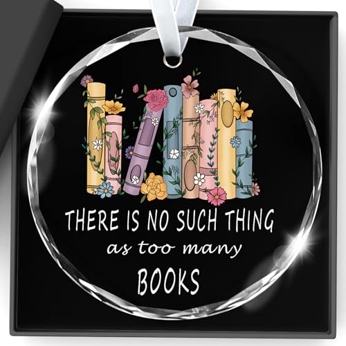 Stained Glass Christmas Ornament for Book Lovers - 7.6cm