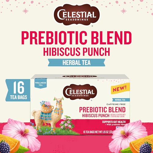 Celestial Seasonings Hibiscus Punch Prebiotic Wellness Tea - 16 Bags