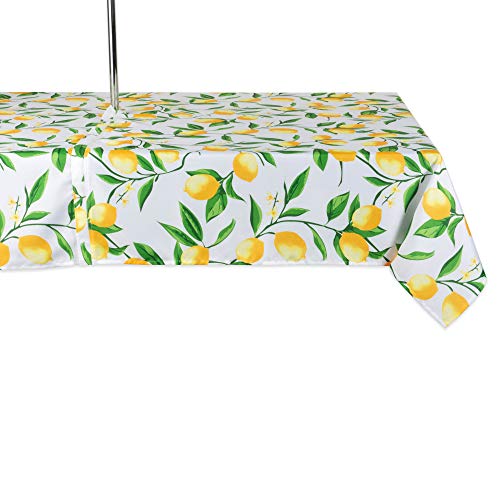 DII Lemon Bliss Outdoor Tabletop, Collection Stain Resistant & Waterproof, 60x120 w/Zipper