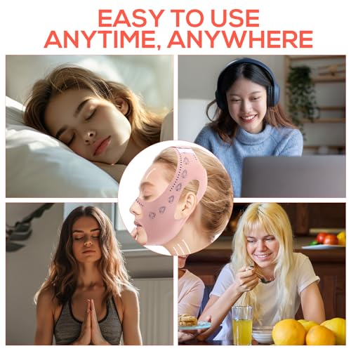 Fukaisu Adjustable Sleeping Chin Strap for V Line Face Shaping & Snoring Relief