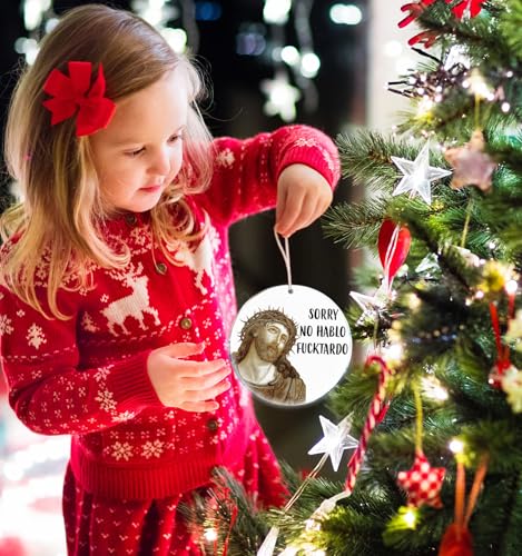 Funny Sarcastic Christmas Ornament - Sorry No Hablo Fuctardo