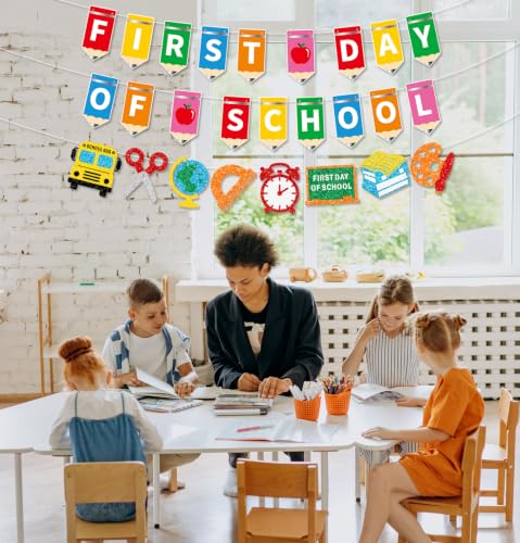 First Day of School Banner Set - Welcome Back Classroom Decorations