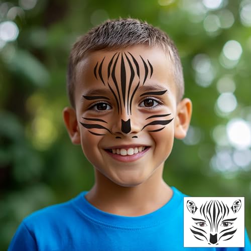 8Pcs Halloween Temporary Tattoos For Kids - Cat & Animal Sticker Designs
