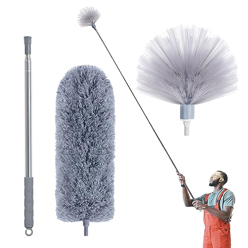 IVYROLL Cobweb Duster Set A with Extension Pole & Brush