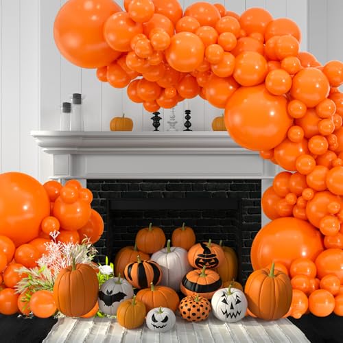 114pcs Orange Balloon Kit - Latex Balloons for Party Decor
