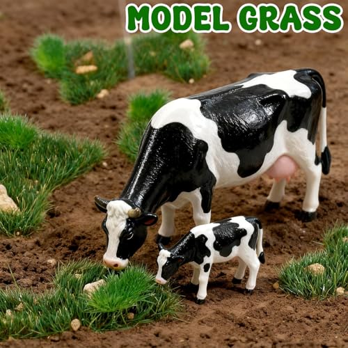 Warmtree Static Grass Bushy Tufts Summer Green for Miniature Scenery & Dioramas