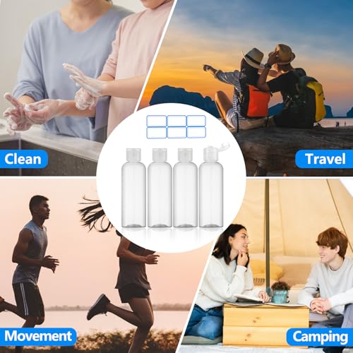 TSA Approved Travel Bottles 4 Pack 3.4 Oz Leak Proof Containers