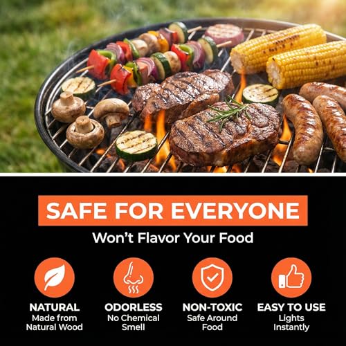 Avger 30 PCS Natural Fire Starters for Grill, Fireplace, Campfire, Easy Light, Fast Ignition