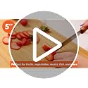 IMUSA 2-Piece Santoku Knife Set, 5" & 7" Stainless Steel with Wood Handles