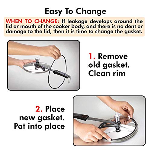 Hawkins Pressure Cooker Gasket Sealing Ring for 2-4 Liter, Pack of 2