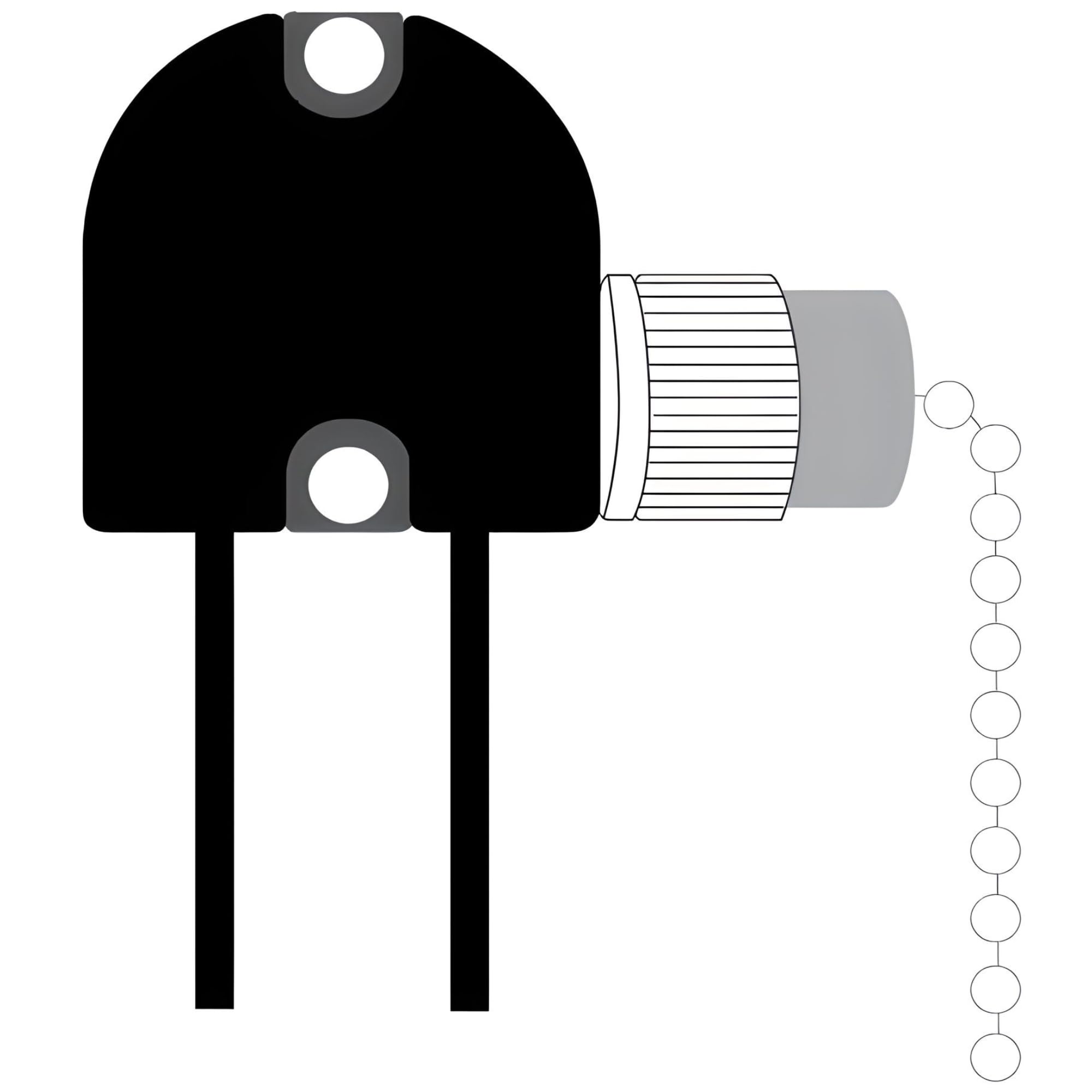 ZE-109 E89885 2 Wire Pull Light Switch Replacement Repair Kit On-Off 1 Circuit 1 Position Single Pole Single Through SPST 6A125VAC 3A250VAC for Ceiling Fans, Wall Sconces, Floor Table Lamps - Brass