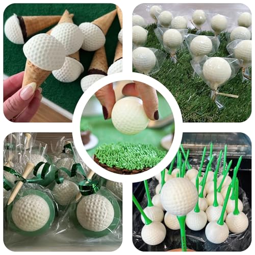 Silicone Golf Ball Cake Pop Mold - 2 Pack 3D Sphere Molds