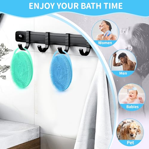 Silicone Body Scrubber 2 Pack - Soft Exfoliating Shower Brush