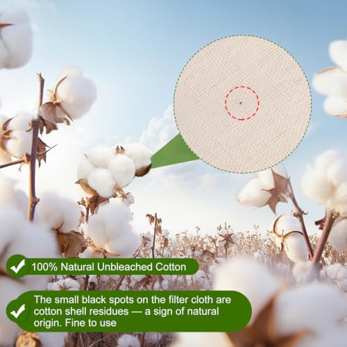 Reusable Cheesecloth - 10 Pack, 20x20 Inch Unbleached Cotton Strainer for Nut Milk, Yogurt & Broth