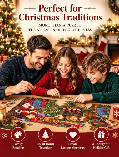 Christmas Santa Jigsaw Puzzle Advent Calendar 1008 Pieces - 24 Days Countdown