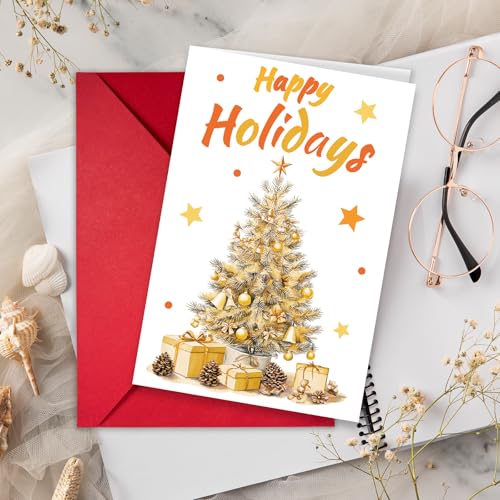 Merry Christmas Greeting Cards with Envelope - 4.72x7.08 inches