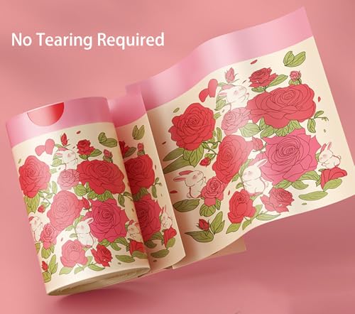 Rose Scented 4 Gallon Trash Bags, 80 Count Thickened Drawstring Garbage Bags