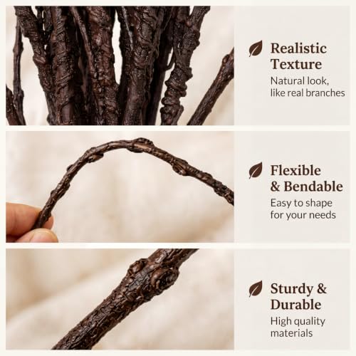 20 Pieces Fall Curly Willow Branches for Vases Halloween Decor - 35.4"
