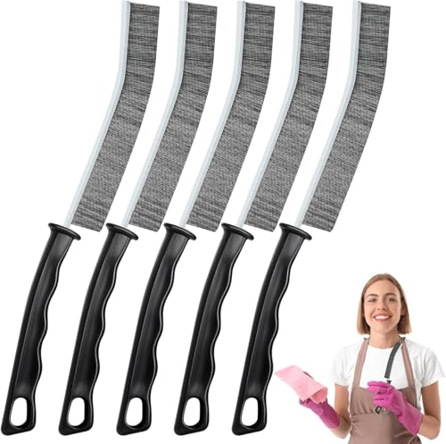 GRINCHAT 5 Pcs Hard Bristle Crevice Cleaning Brushes for Household, Kitchen & Bathroom
