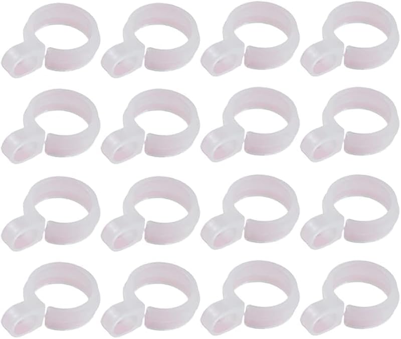 50Pcs White Plastic Hanger Hooks for Clothes & Laundry