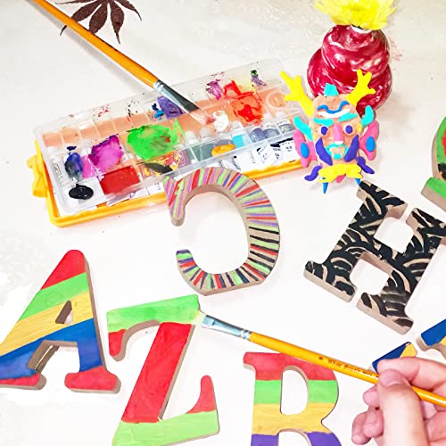 Unfinished Wooden Letters for DIY Wall Decor - 4 Inch Craft Letters