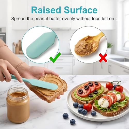 Vunpok Silicone Jar Spatula Set - 3PCS Heat Resistant Kitchen Tools