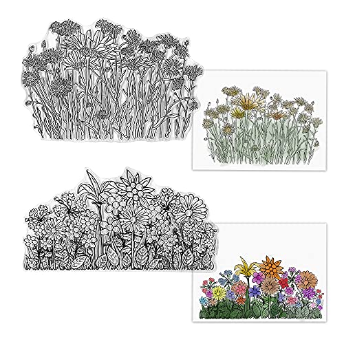 ABTOLS Floral Leaves Background Clear Silicone Stamp for Scrapbooking Card Making