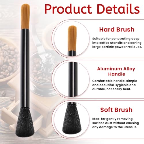 Giantree Dual Head Coffee Grinder Cleaning Brush - Barista Tool