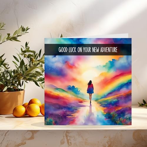 Good Luck Card for New Job or Moving Home - 145mm x 145mm