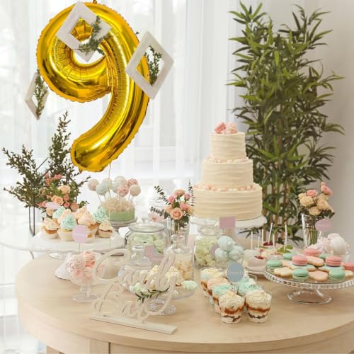 40 Inch Gold Number 9 Balloon - Foil Mylar Party Decoration
