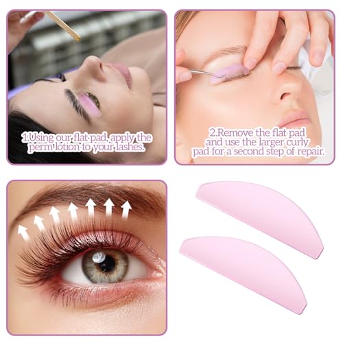Exircy Glueless Lash Lift Pads 1mm Thin Flat Shields Pink