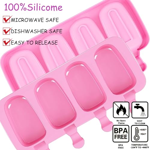 Small Pink Cakesicle Mold Set - Silicone Popsicle Molds with Sticks