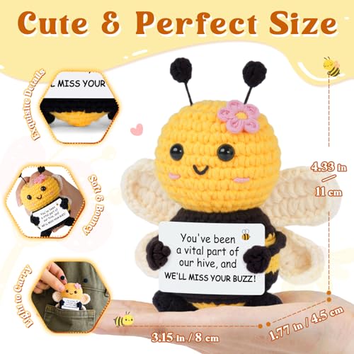 Motivational Crochet Bee Gift for Coworker Farewell