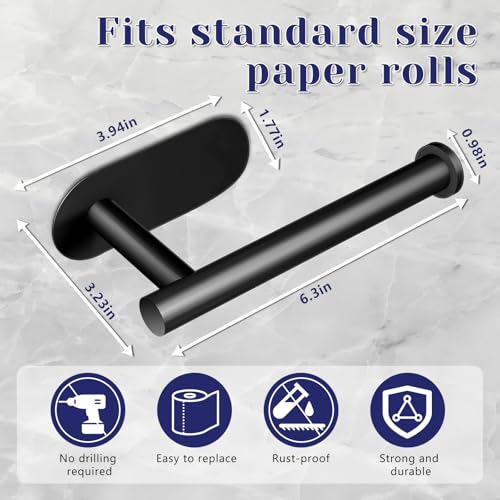 Toilet Paper Holder, Self Adhesive Holder Wall Mount