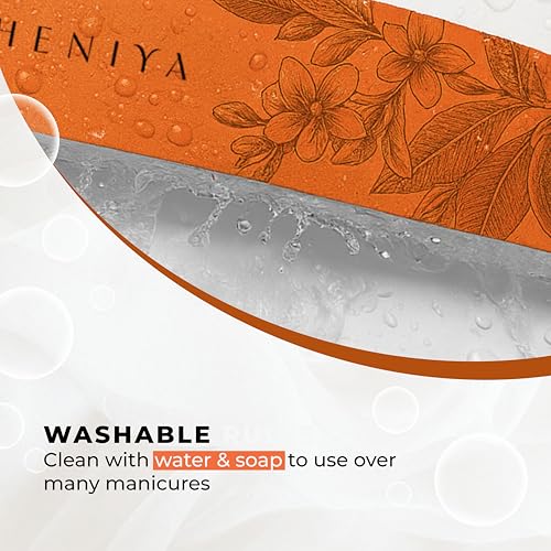 Theniya Nail File 100/180 Grit Half Moon Dual Sided Emery for Natural Nails