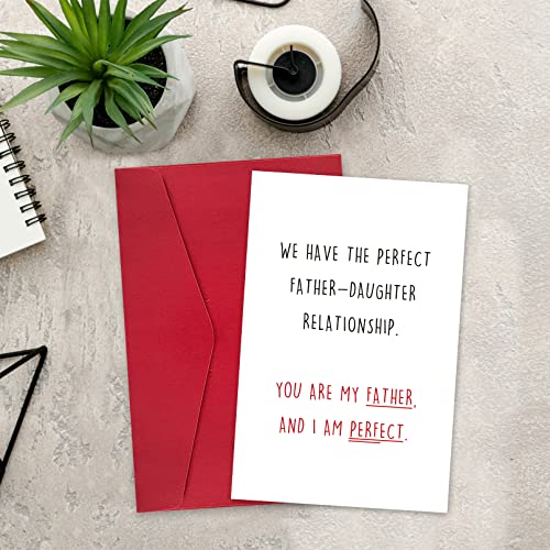 Funny Father's Day Card for Dad from Daughter - Humorous 8" x 5.3"