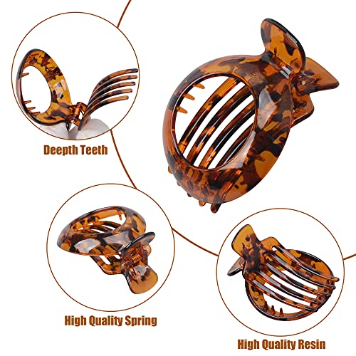 AEGYPIUS Flat Hair Claw Clip - Dark Brown Travel-Friendly Hair Accessory