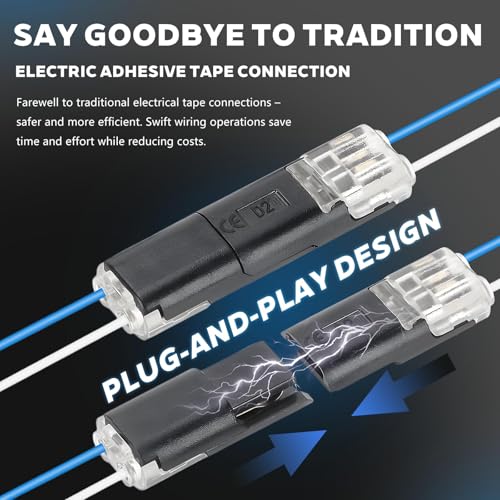 Chedin Low Voltage Connector Kit with Pliers - 40PCS 2 & 3 Pin Quick Disconnect