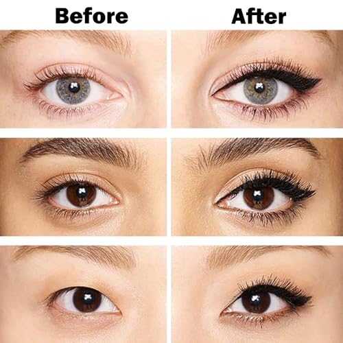 Dual Ended Liquid Eyeliner Pen - Waterproof Winged Cat Eye Stamp & Tip