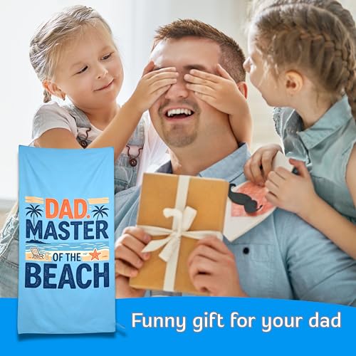 Funny Dad Beach Towel - Quick-Dry Microfiber Summer Vacation Gift