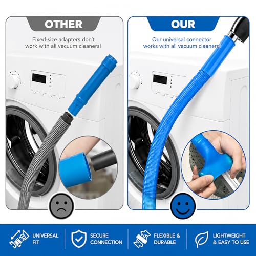 Dryer Vent Cleaner Kit - 3-Piece Vacuum Hose Attachment & Lint Brush