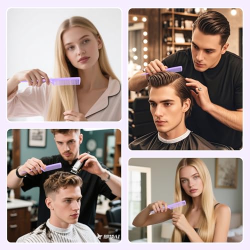 Rat Tail Comb Set - 3-Piece Fine Tooth Hair Styling & Parting Combs