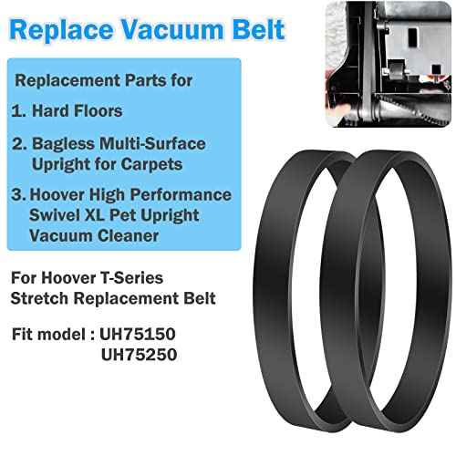 Replacement Vacuum Belts for Hoover Elite Swivel XL Pet Upright - 2 Pack