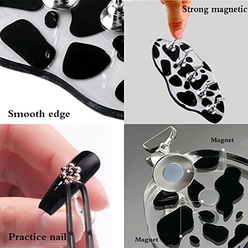 ZOQINI Magnetic Acrylic Nail Practice Stand Set with Reusable Putty
