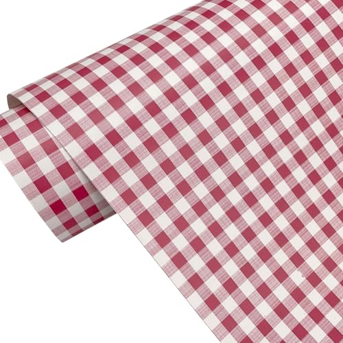 Self-Adhesive Red Plaid Shelf Liner Roll - 17.7x117 Inches