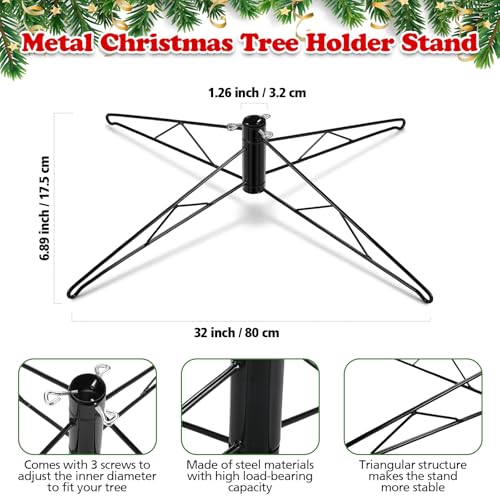 32 Inch Christmas Tree Stand for Artificial Trees - Dark Green