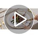 Heavy Duty Silver Plastic Plates 120PCS Set for Parties and Events - Variation of Silver / 120PCS