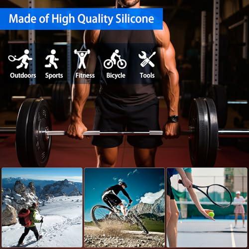 2 Rolls Grip Tape, 1IN X 10FT Grip Tape for Handles, Silicone Rubber Wrap for Pull Up Bars, Sports, Dumbbells, Barbells, Gym Equipment and Tools