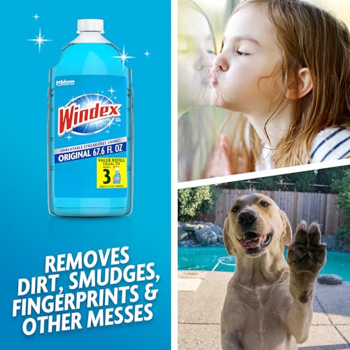 Windex Original Glass & Window Cleaner Refill - 67.6 Fl Oz